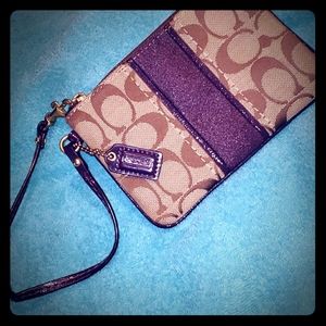Coach Purple Wristlet
